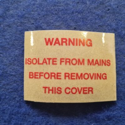 Warning Sticker